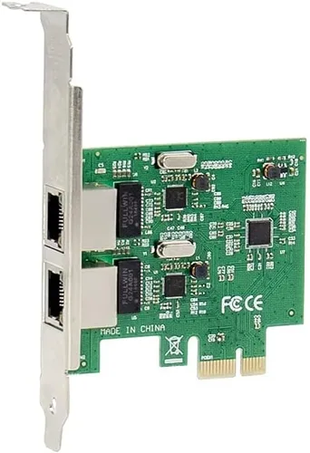 Vista 3 de X-MEDIA XM-NA3820 PCI-E 2 puertos Dual 10/100/1000Mbps Gigabit Ethernet PCI Express (PCIe x1) Tarjeta adaptadora de red de servidor Chipset