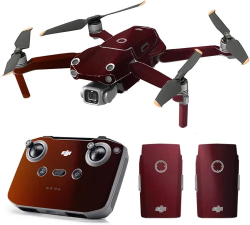 Vista 46 de SopiGuard Skin for DJI Mavic Air 2s Juego completo de calcomanías de vinilo de precisión + controlador + 3 fundas de batería (3M negro carbón)