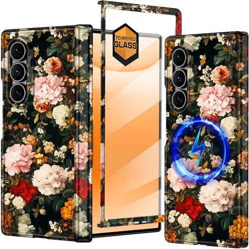 Vista 41 de Hekodonk Funda para Galaxy Z Flip 7, compatible con MagSafe, protector de pantalla integrado, protección de bisagra, magnética, delgada, a prueba