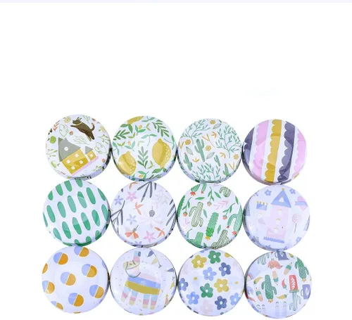 Vista 10 de Rolin Roly 12 tarros de latas con tapas, latas de viaje para velas, mini latas de aluminio redondas reutilizables, contenedor vacío para aceites