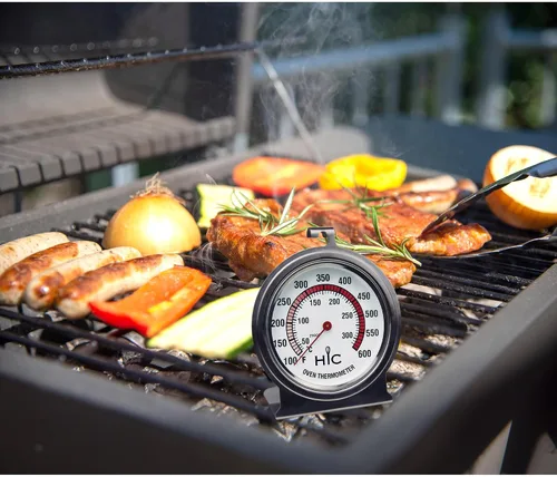 Vista 5 de HIC Kitchen Termómetro para horno asado, cara grande de 2.5 pulgadas de fácil lectura, acero inoxidable