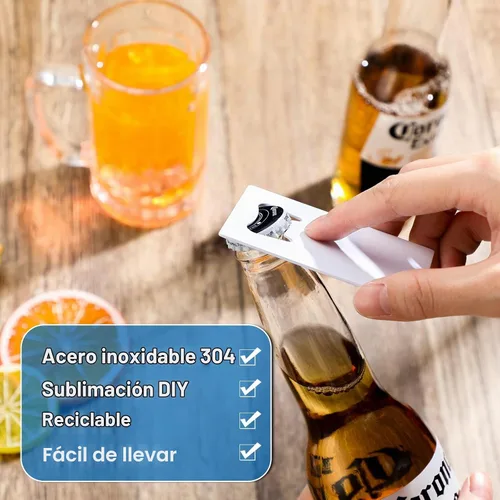 Vista 4 de Didaey - 6 unidades de abridor de botellas de sublimación, tamaño cartera
