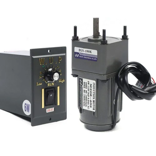 Vista 11 de 15W 10K AC110V 125 RPM Motor reductor de engranajes variable ajustable con controlador de velocidad para la industria