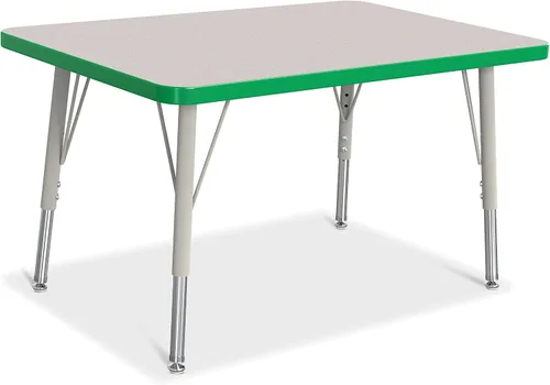 Vista 39 de Berries Mesa rectangular para actividades, altura E, Gris/Negro/Negro, 1