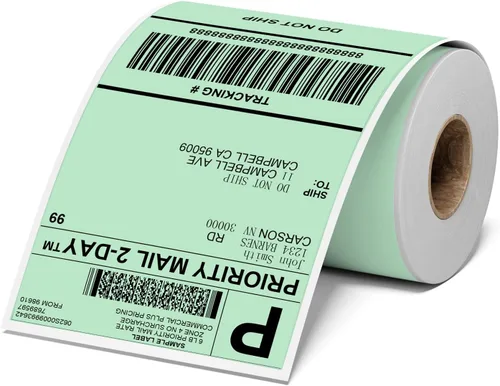 Vista 5 de 4x6 Thermal Labels, Shipping Address Label (Pack of 250 4x6 Roll Labels) Blue Labels Compatible with JADENS, ASprink, Phomemo, Rollo, Zebra