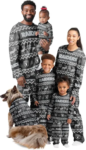 Vista 20 de FOCO NFL womens Nfl Team Ugly Pattern Matching Set Family Holiday Pajamas
