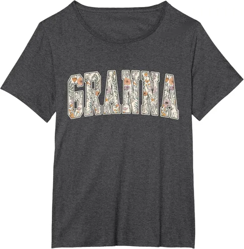 Vista 26 de Granna - Camiseta retro para el día de la madre Negro