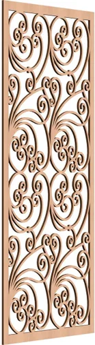 Vista 39 de 9 3/8"W x 24 3/8"H x 1/4"T Marilla Decorativos Paneles de Pared de Madera Calado, Abedul