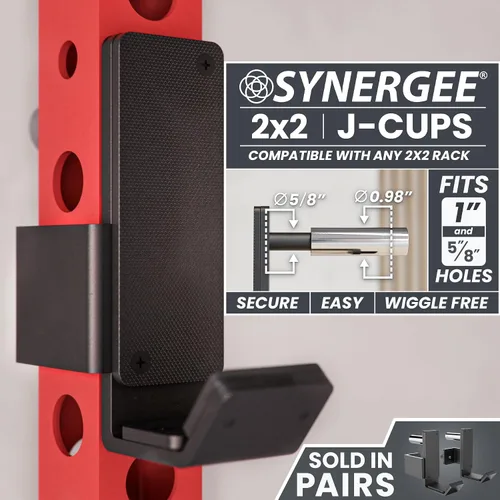 Vista 2 de Synergee J Hooks – Fits 2x2 2x3 3x3 Racks Pair