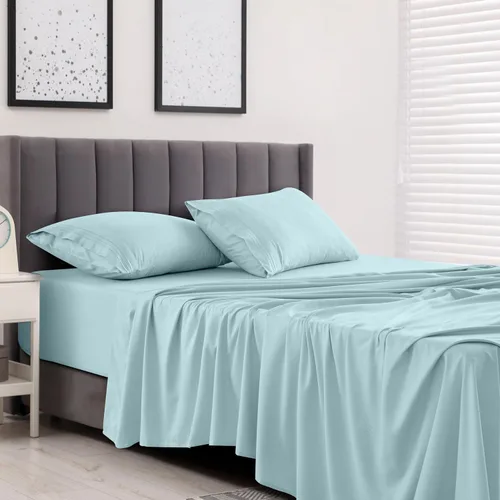 Vista 76 de LUX Décor - Juego de sábanas Twin de microfibra ultrasuave de 3 piezas con sábana encimera, sábana bajera de 16 pulgadas de profundidad y funda