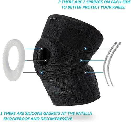 Vista 5 de DOUFURT Rodillera para mujeres y hombres con desgarro de menisco, rodilleras de talla grande para el alivio del dolor de rodilla, artritis, soporte