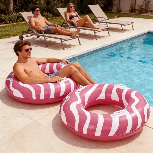 Vista 3 de 1 juego de flotadores para tumbonas de piscina para adultos, extra grande, flotadores inflables para piscina, flotadores de agua para piscina, lago