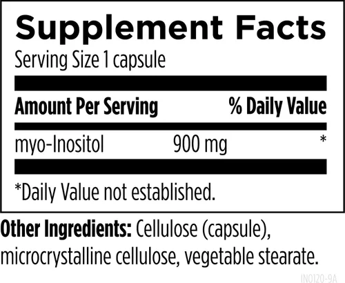 Vista 3 de Designs for Health Cápsulas de inositol – 900 mg por cápsula Suplemento dietético de inositol para apoyo hormonal femenino, relajación y apoyo a