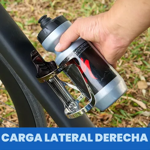Vista 5 de Corki Cycles - Soporte para botella de agua de aleación de aluminio con carga lateral, soporte para botellas de agua de entrada derecha e izquierda