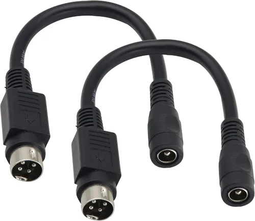 Vista 8 de Cable de alimentación de 4 P-in DI-N a CC4 Pi-n Mini D-in macho a D-C 5521 Cable