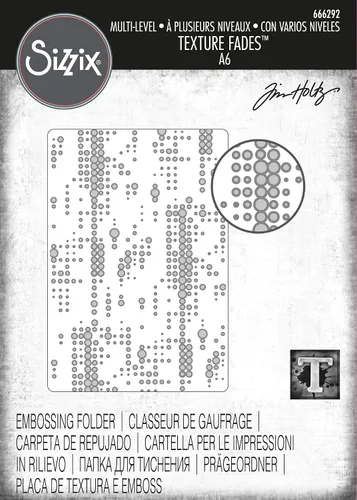 Vista 2 de Sizzix Carpeta de estampado con textura de varios niveles punteada por Tim Holtz, 666292