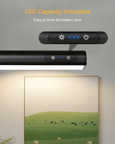Vista 5 de GOVSSING Luces de imagen para pared, batería recargable de 4000 mAh, luz inalámbrica con control remoto, 3 temperaturas de color y brillo ajustable
