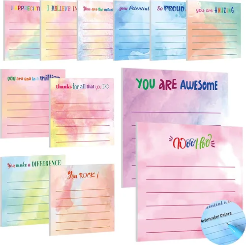 Vista 83 de Yinder 12 notas adhesivas inspiradoras, bonitas notas adhesivas motivacionales, regalos de agradecimiento a los empleados, a granel para profesores