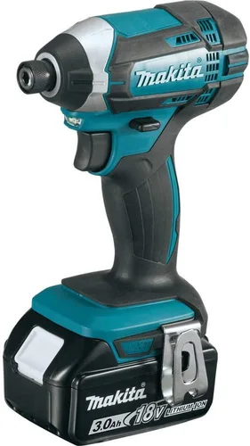 Vista 3 de Kit de taladro de impacto inalámbrico de iones de litio LXT de Makita, 3.0 Ah, 18 V, XDT111