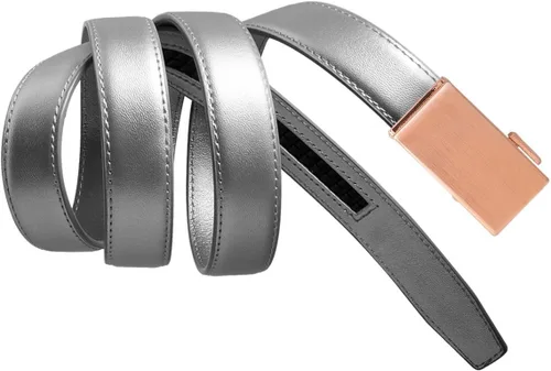 Vista 58 de Mission Belt Cinturón de trinquete de cuero para mujer, colección de cuero de 1.181 in oro/cuero negro