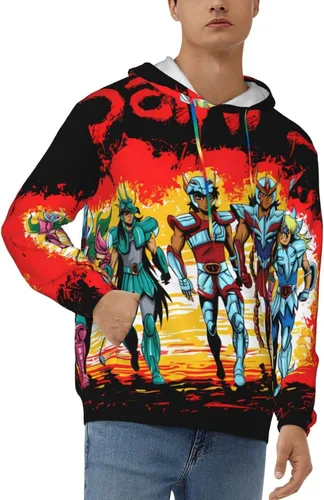 Vista 2 de Mswigs Saint Seiya - Sudadera con capucha y cordón