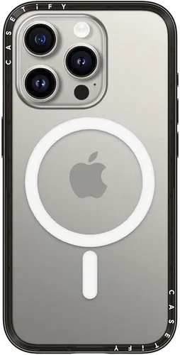 Vista 10 de CASETiFY Funda compacta para iPhone 15 [delgada y elegante/compatible con Magsafe / 4 pies 2X protección contra caídas de grado militar] - Negro