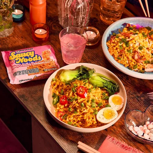 Vista 4 de Maruchan Saucy Noods - Variedad estilo salteado, 3 sabores, 2 de cada uno