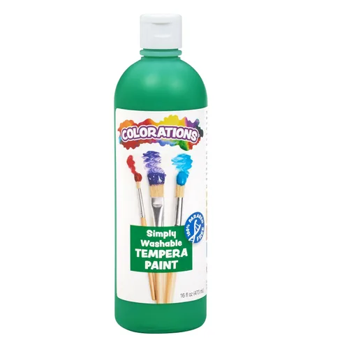 Vista 18 de Colorations WSTAP Pintura de témpera lavable, 16 onzas líquidas, verde manzana, no tóxica, vibrante, atrevida, pintura para niños, manualidades