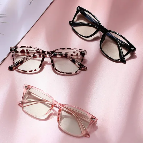 Vista 2 de COASION Gafas de pantalla azul para niños de 3 a 12 años, paquete de 3 gafas de bloqueo de luz azul para niñas y niños, anteojos falsos