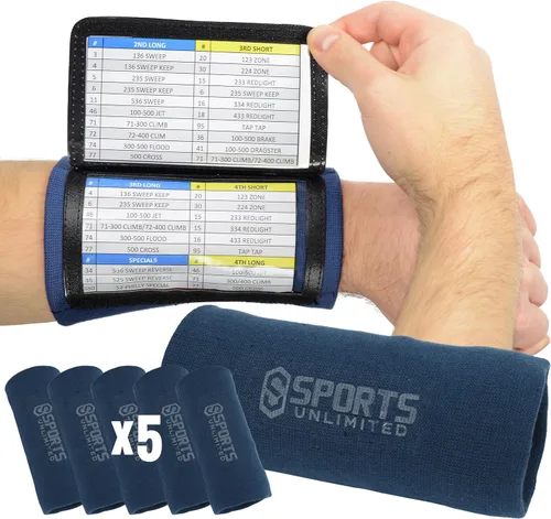 Vista 27 de Sports Unlimited Banda Instructora Triple para Adultos, Muñequeras de Fútbol para Jugadas, Muñequeras de Béisbol, Bandas de Brazo QB
