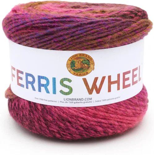 Vista 13 de Lion Brand Yarn, Hilo multicolor en forma de rueda Ferris para tejer, hacer ganchillo y manualidades, Buttercup, paquete de 1