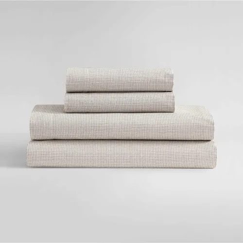 Vista 2 de Calvin Klein - Juego de sábanas de tamaño Queen, sábanas refrescantes frescas y a medida con un tacto de percal de algodón naturalmente suave