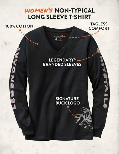 Vista 4 de Legendary Whitetails Camiseta de manga larga para mujer