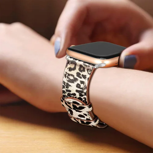Vista 3 de FINTIE Correas compatibles con Apple Watch, correa de repuesto de cuero genuino para iWatch