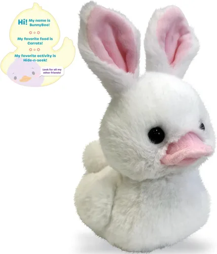 Vista 4 de World's Softest Duckees de peluche - Duckee de peluche de 7" - BunnyBoo Bunny
