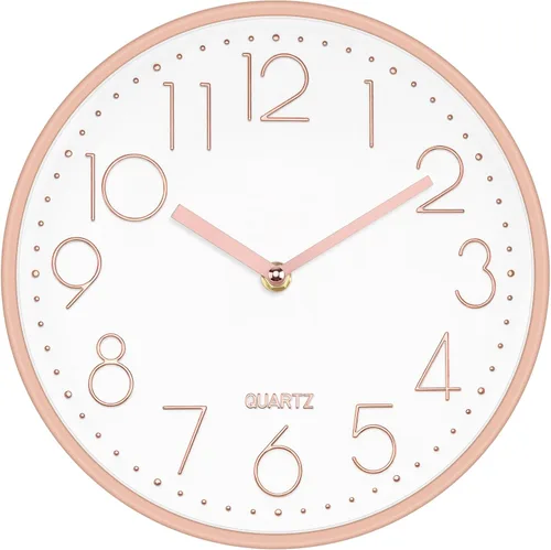 Vista 14 de Foxtop Reloj de pared atómico que funciona con pilas, redondo, analógico, moderno, juego automático para oficina, aula, dormitorio, cocina, sala