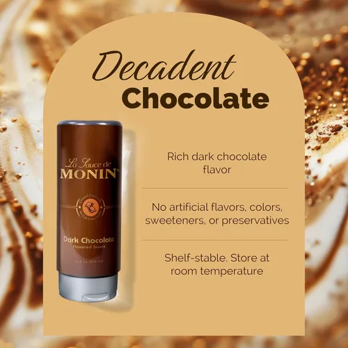 Vista 3 de Salsa de Chocolate oscuro Monin Gourmet