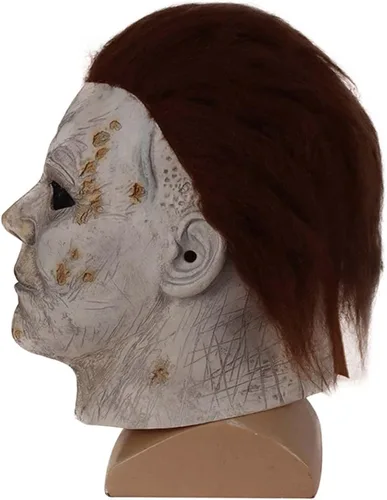 Vista 7 de Led Light Up Mask Michael Myers Cosplay Costumes Halloween Scary Latex Mask Horror Killer Role Play Dress Up Party Props