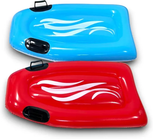 Vista 5 de Inflatable Boogie Boards for Beach - Kids Inflatable Surfboard with Handles, Body Surf Floating Pool Float for Beach & Pool Floats by 4E's Novelty