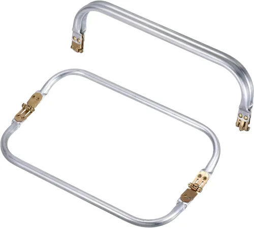 Vista 8 de uxcell Marco de metal para bolso, 2 unidades, marco de bloqueo rectangular de 5.9 pulgadas, cierre de cierre de beso, accesorios de repuesto