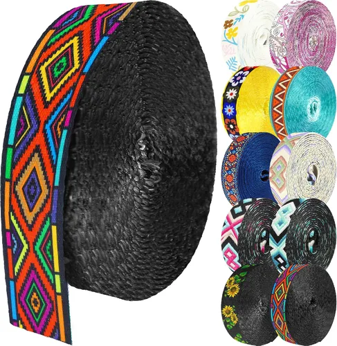 Vista 60 de 1.5 pulgadas Correa de nailon con patrón, correas de cinturón de nailon, correas para bolso, correas para mochila, cinturón de nailon