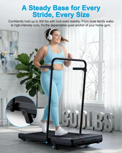Vista 11 de MJWW 6% Incline Walking Pad with Handle bar, Smart AI App Control for Home