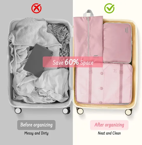 Vista 4 de Cubos de embalaje para maleta, Upgrade-Rosa
