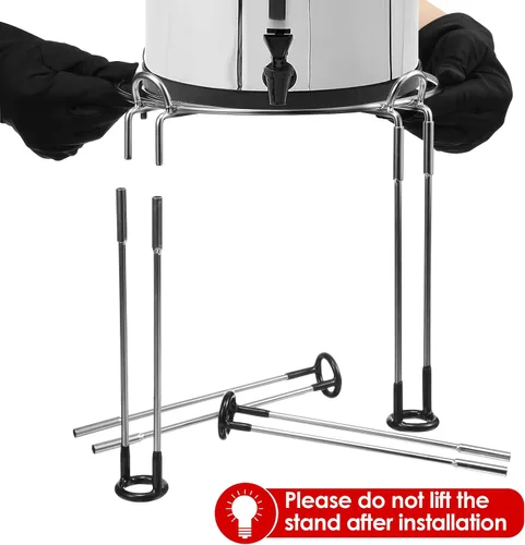 Vista 7 de Dreyoo Soporte de filtro de agua de 8 pulgadas de alto por 9 pulgadas de ancho compatible con el sistema de filtro de agua Berkey, soporte de acero