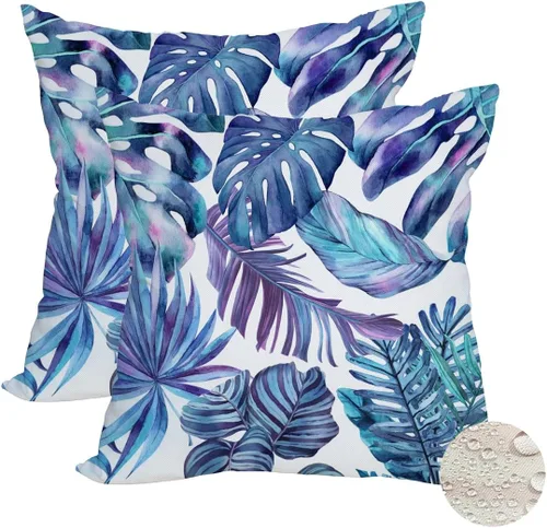 Vista 10 de Fukeen Paquete de 2 fundas de almohada impermeables para el día de San Valentín para exteriores, de 16 x 16 pulgadas, color blanco, rojo, corazón