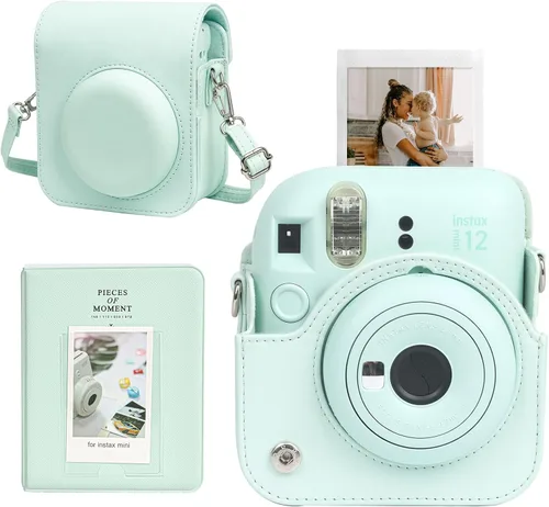 Vista 10 de CAIYOULE Camera Case for Fujifilm Instax Mini 12 Instant Film Camera Blossom rosado