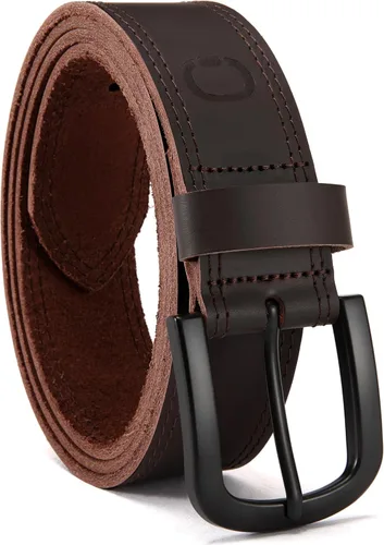 Vista 25 de CHAOREN Cinturón de cuero de grano completo para hombre, cinturones de trabajo para hombres, resistentes, uso diario para pantalones de mezclilla