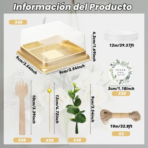 Vista 3 de 50 juegos de tazas de charcutería con tapas, mini recipientes