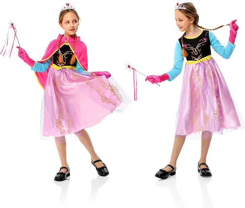 Vista 6 de Princess Costumes for Toddler Girls Snow Party Halloween Dress Up for Little Girls Age 2-7 Years
