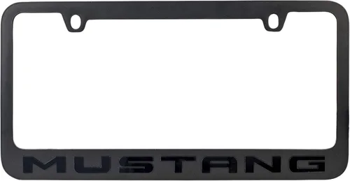 Vista 2 de Marco para matrícula Ford Mustang Stealth Blackout (negro con negro)